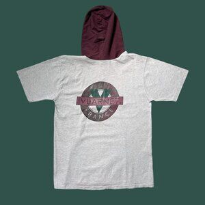 90s vintage Vuarnet hooded t-shirt single stitch hoodie retro french sportswear.